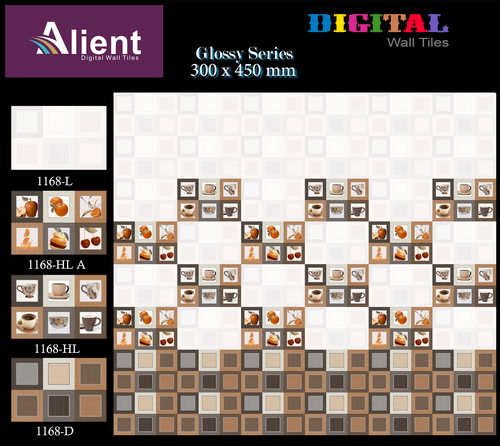 Dark Color Wall Tiles - Ceramic, 300x300 & 300x450 mm, Brown, Water Resistant, Durable, Scratch Hardness 3 Mohs