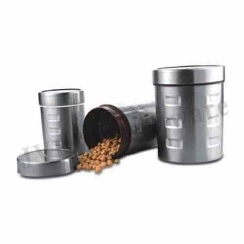 Designer Canister - Plastic, 121-2000 ml, Gray | Airtight Lid, Crack Resistant, Lightweight, Easy Storage