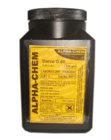 Darco G-60 - Plastic, Black, 250gm | Laboratory Grade, High Purity, Granular