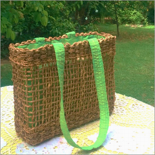 Multicolor Square Weave Handbag