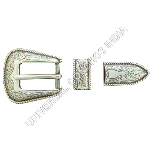 Antique Nickle Buckle Set