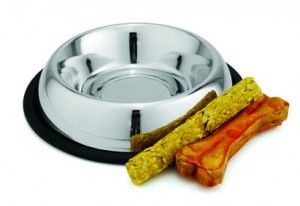 Non Skid Dog Bowl Belly shaped