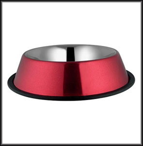 Stainless Steel Non Skid Dog Bowl Coloured