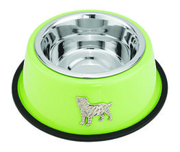 Anti skid bowl with colour Metal Logo