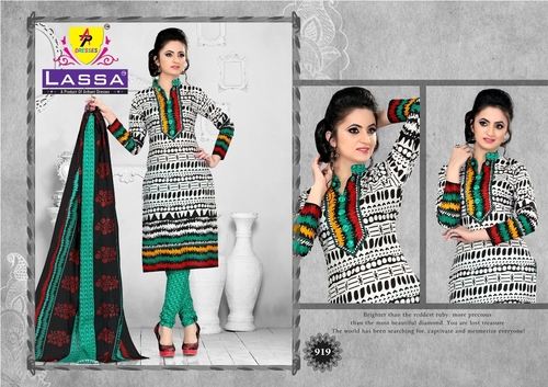 Fancy Cotton Dress Materials - Cotton, 44 Inches Width, White, 120 GSM | Soft Texture, Tear Resistance, Colorfastness, Marvelous Finish