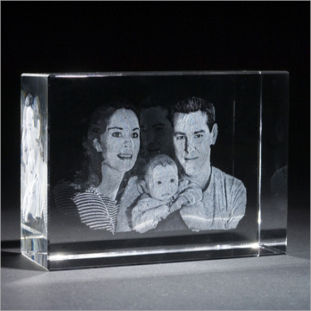 Printed Crystal Paperweight - Crystal, Varied Dimensions, Varied Engraving Depth | Customizable Engraving, Elegant Design, Durable Keepsake