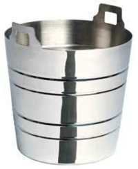 Stainless Steel Wine Bucket - Ice Chiller , Glossy Finish, Easy To Clean, Leakage Free