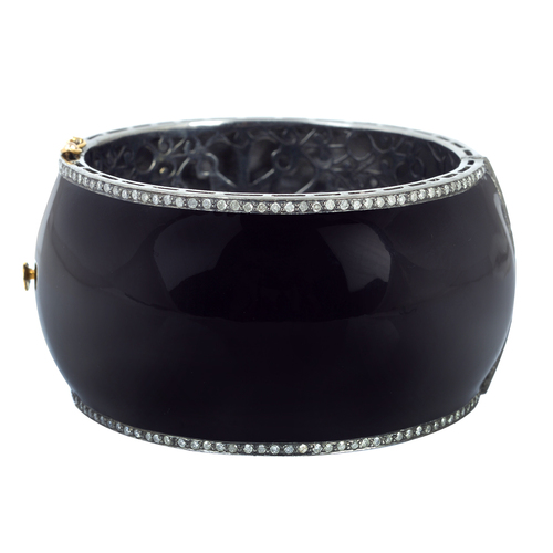 Diamond Pave Enamel Bangle 