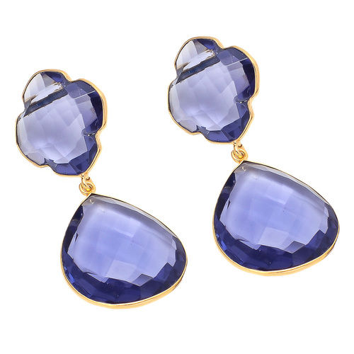 Water Sapphire Gemstone Earring