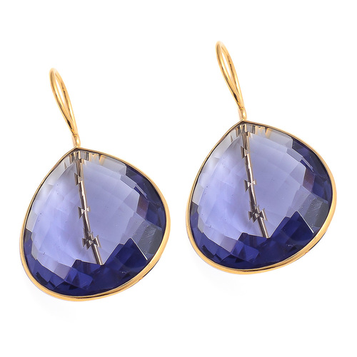 Pear Water Sapphire Gemstone Earring