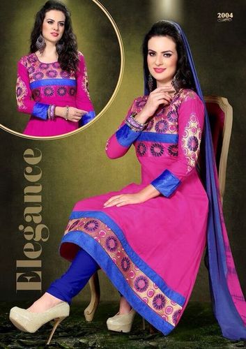 elegant pink anarkali suit