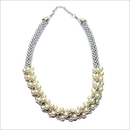 JAI SHREE Beautiful White beaded Pearl Necklace