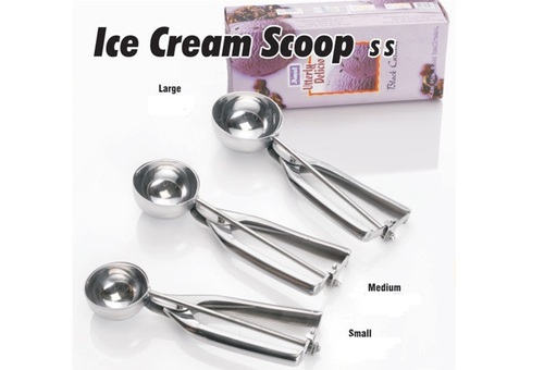 MAKG Ice Cream Scoop H01 Large Size Medium Size Small Size Stainless Steel Ball Digger Ice Cream Trigger 2.36 Inch 1.97 Inch 1.57 Inch 