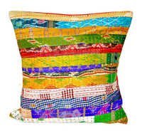 Silk Kantha Decorative Pillow cover