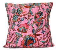 Pink Kantha Cushion Cover