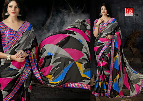 PRINT OF BLOUSE, GEORGETTE SAREES