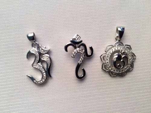 OM Silver Pendant