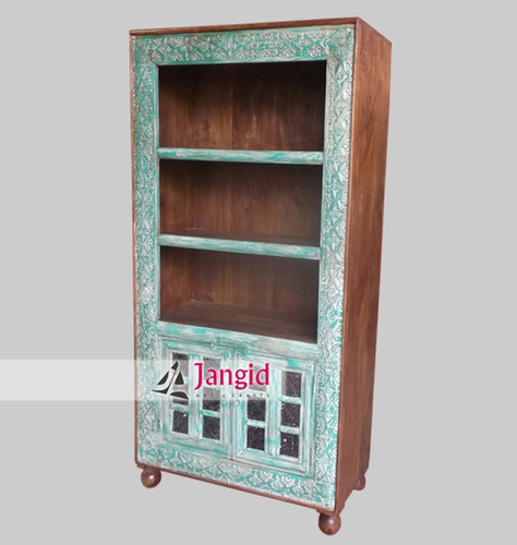 Handmade Wooden Multi Coloured Block Fitted Bookshelf