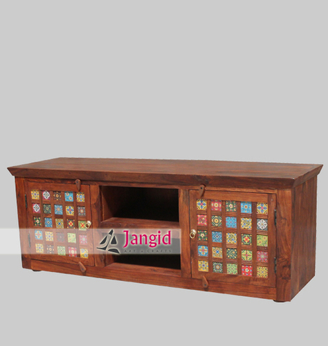 Indian Wooden Tile Fitted TV Cabinet