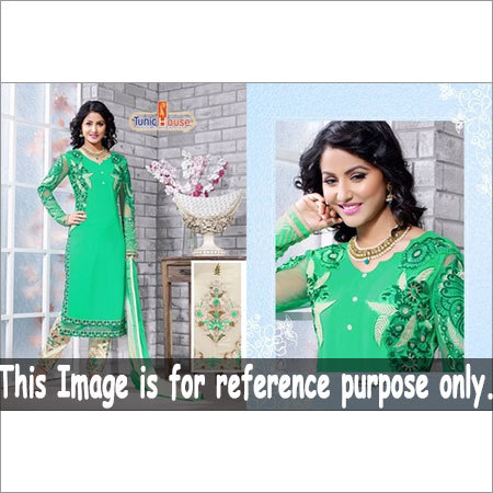 NAYANTARA SALWAR - Green Georgette, Long Sleeves | Elegant Embroidered, Comfortable Fit, Trendy Style