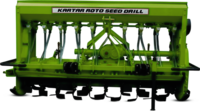 Green And Black Roto Seed Drill