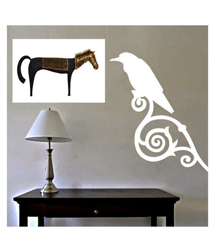 Wood & Brass Horse Frame