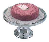 Stainless Steel Cake Stand - 843 Grams Weight | Silver Metal Design, Elegant Presentation