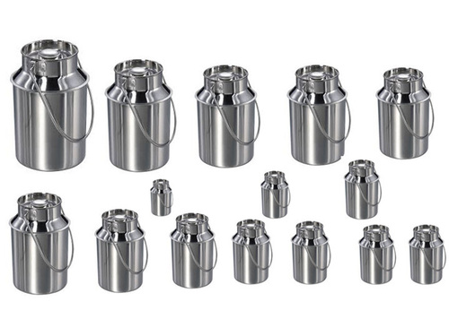 Silver Stainless Steel Milk Can