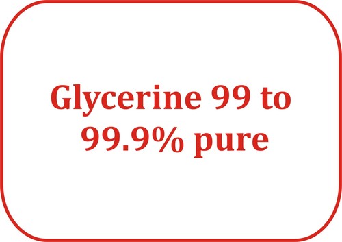 Glycerine 99 to 99.9% pure