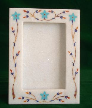 Square Design Marble Handicraft Photo Frame