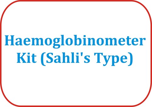 Haemoglobinometer Kit (Sahli's Type) - Glass Plastic, 10x5x2 cm, White | Accurate Readings, Easy Operation, Portable Design
