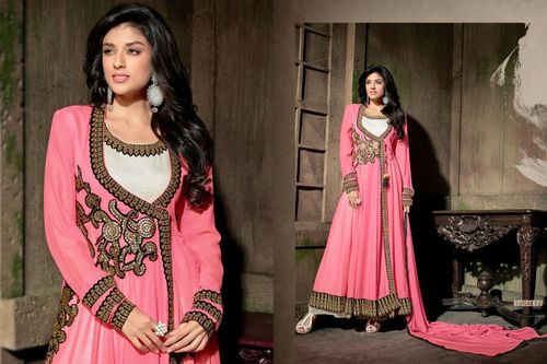 Traditional Pink Anarkali Suit