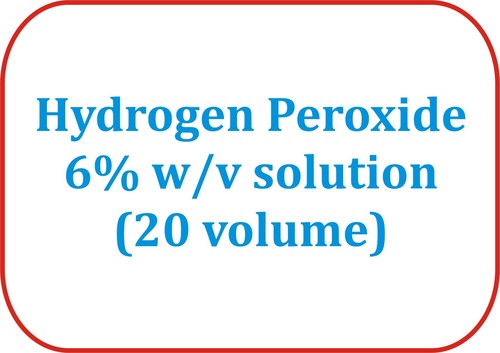 Hydrogen Peroxide 6% w/v solution (20 volume)