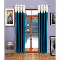 Stylish Tissue Lace Design Curtain - Polyester Blend, Variable Size, Teal | Wrinkle-free, Colorfast, Eyelet Style, Elegant Privacy