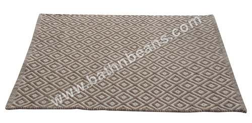 Fancy Bath Mats - 100% Cotton 60x90 cm Ecru Beige | Stain Resistant Tear Resistant Quick Drying Soft Surface