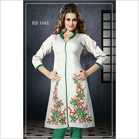 Front Embroidery Long Kurtis