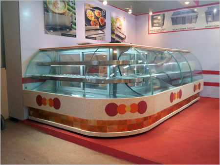 L- Shape Display Counter, Air or Static Cooling