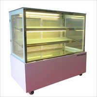 Square glass dispaly counter, Air & Static Cooled, WIth Courian