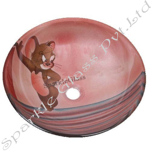 Cartoon Design Glass Wash Bowls