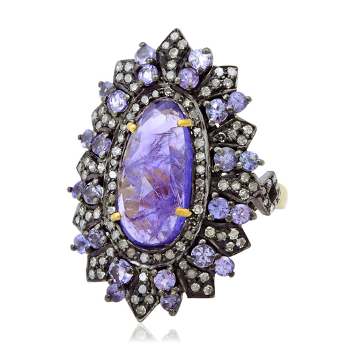 Tanzanite Gemstone Cocktail Ring