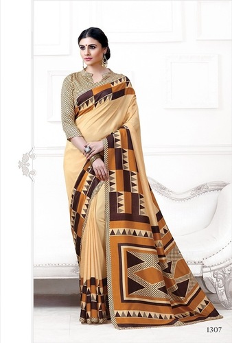 Printed uniform saree