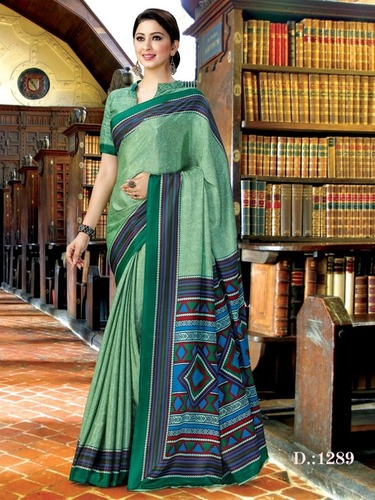 Printed uniform saree