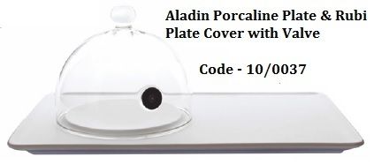 Clear Aladin Porcaline Plate & Rubi Plate Cover