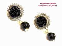 Victorian Black Rose Earring