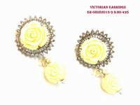 Victorian  Yellow Rose Earring