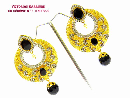 Exclusive Victorian Black stone Earring