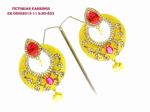 Exclusive Victorian Yellow Drope Earring