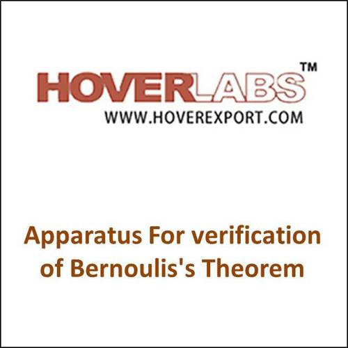 Apparatus For Verification Of Bernoulli's Theorem - Metal, Glass, Variable Dimensions, ±2% Accuracy | Fluid Flow, Pressure Measurement, Educational Physics Experiment