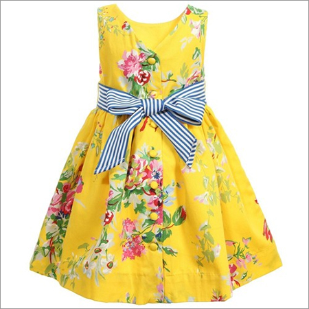 GIRLS SUNFLOWER FLORA PRINTED FROCKS