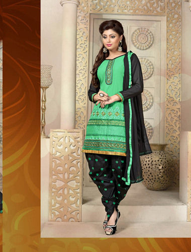 green and black salwar kameez